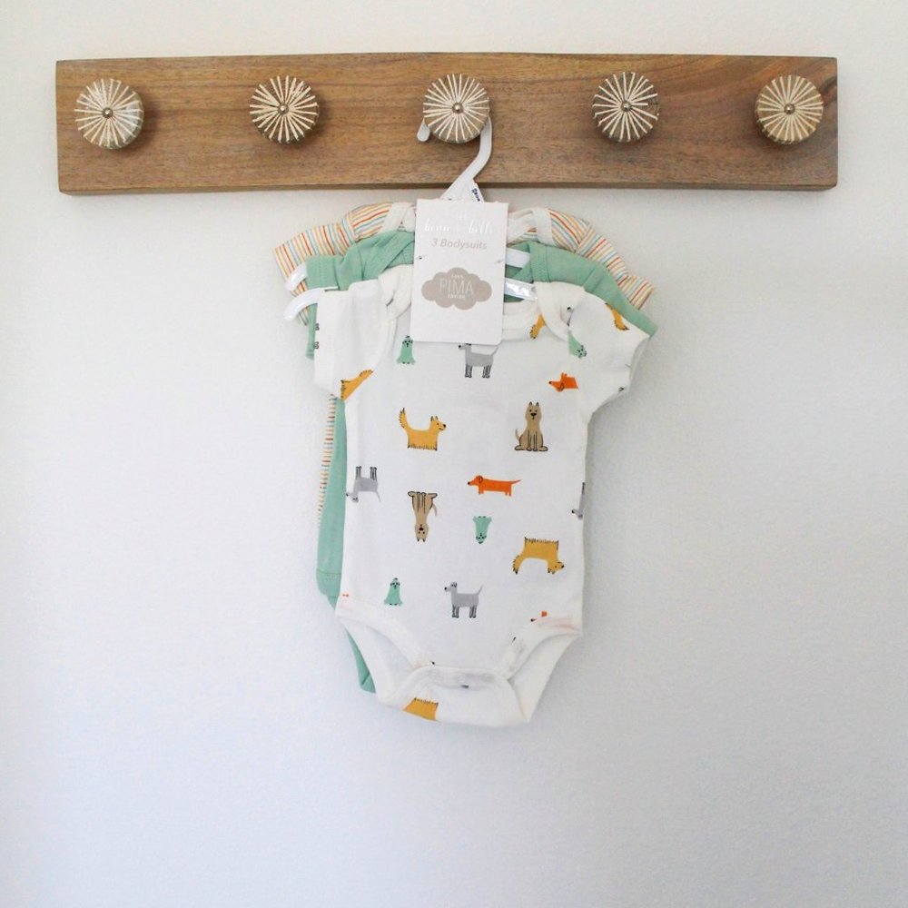 Tres Beau et Belle 3 PCS Pima cotton Baby Assorted Bodysuits